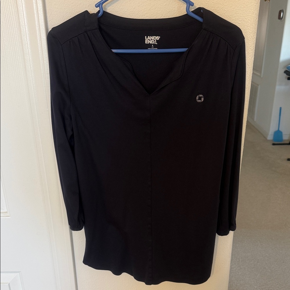 Chase navy blue Lands' End Women's Elegant Blouse